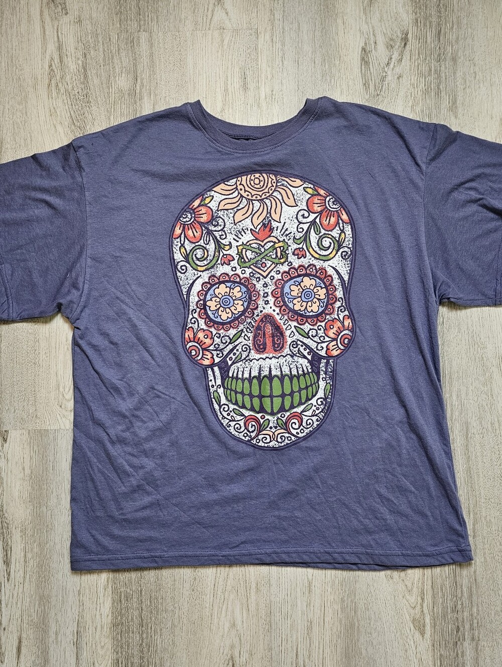 New Hasta Siempre Casual Sugar Skull Tee Shirt
